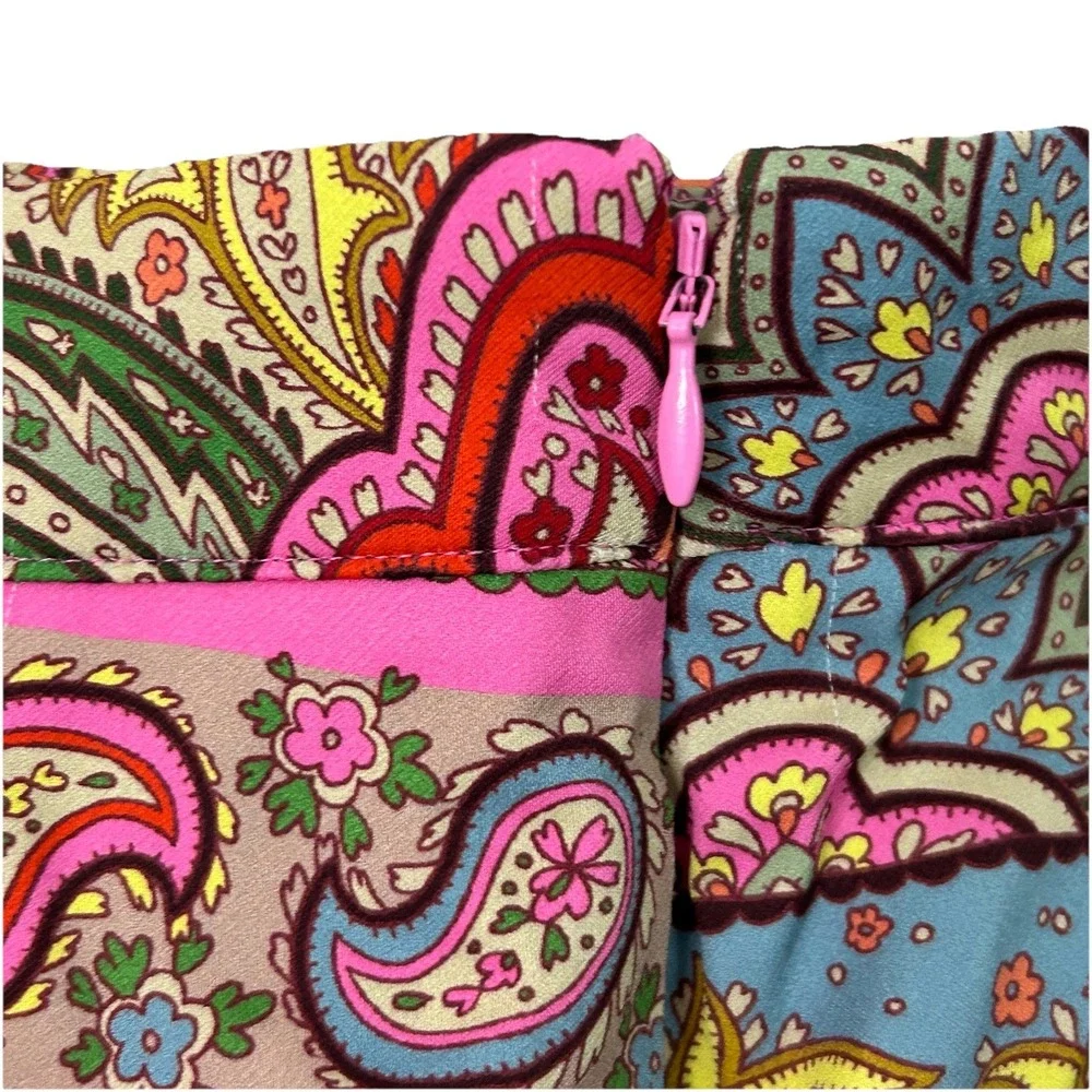 Boden Pants Patchwork Paisley Wide Leg Multicolor Women's US12/UK16 - Picture 8 of 12